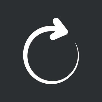 Rotating Arrow Icon Reload. Refresh Graphic Sign on Neutral Background vector