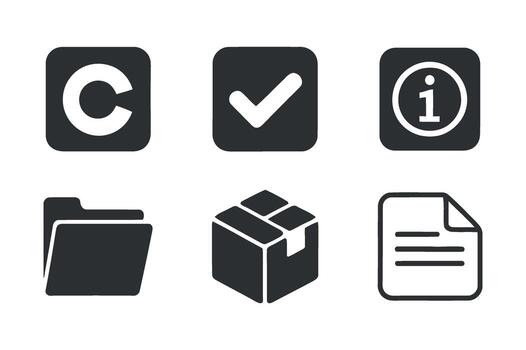 Generic User Interface Symbol Icon Set Design Elements Web Navigation Tool vector