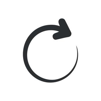 actualizar flecha circulo actualizar lazo firmar ilustración vector