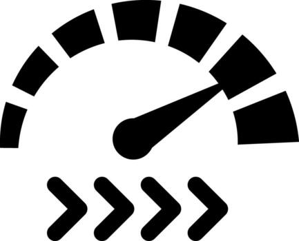 Illustrations. Speedometer. The Amount of Data Received or Transmitted per Unit of Time. Download Concept vector