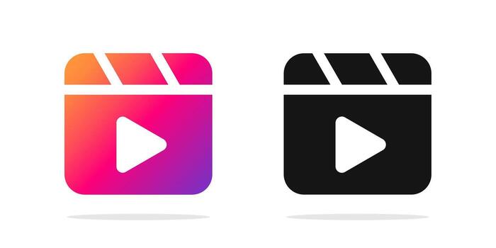 Multimedia icon set for digital platforms design and branding vector