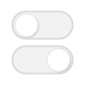 On off toggle switches for user interface and web design elements vector