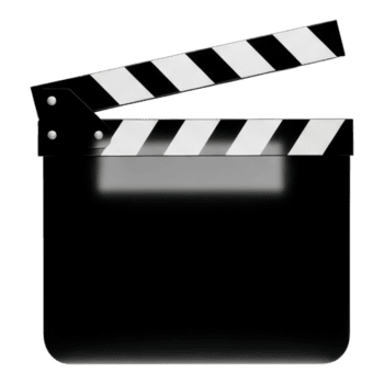 schwarz und Weiß Klappe isoliert auf transparent Hintergrund benutzt im Filmemachen png