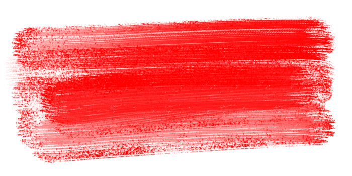 Red brush stroke isolated on transparent background for design element usage png