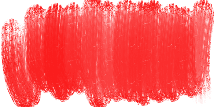 Red brush stroke isolated on transparent background for design element use png