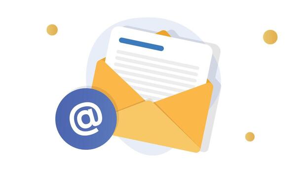 Open envelope with email message symbol vector