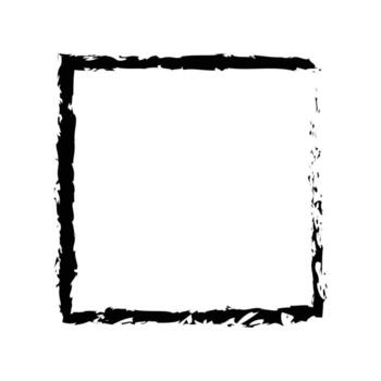 Grunge square and rectangle frames. Set of black ink boxes. Collection of rectangle borders and square stamp imprints. vector