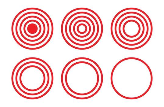 red circle frame icon. isolated on white background., simple design. vector