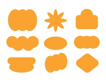 Design element oval circle set vector