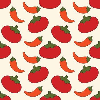Design template tomato chili repeat loop vector