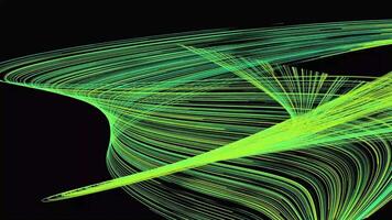 Glowing neon wave particle line motion abstract futuristic background animation video