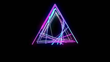 triangel lysande damm partiklar rörelse bakgrund sömlös slinga video