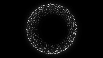 trogen partikel Vinka lysande animering slinga 4k video