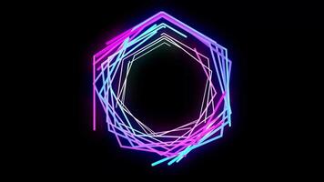 Colorful abstract particle motion glowing background loop video