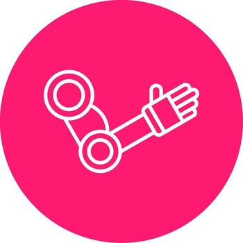 avanzado protésico mano multi color circulo vector