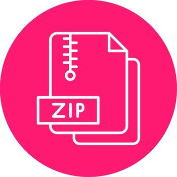 Compressed Zip File Multi Color Circle vector