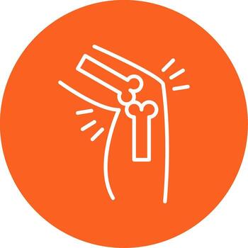 Chronic Joint Arthritis Multi Color Circle vector