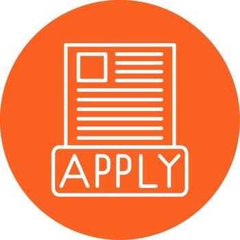 Job Application Apply Multi Color Circle vector