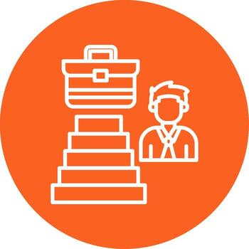 Defined Career Path Multi Color Circle vector