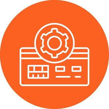 Credit Card Configuration Settings Multi Color Circle vector