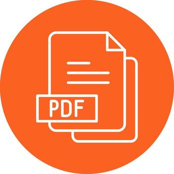 pdf documento archivo multi color circulo vector