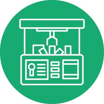 Arcade Claw Machine Multi Color Circle vector