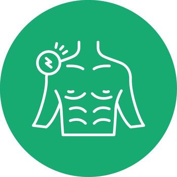 Shoulder Joint Ache Multi Color Circle vector