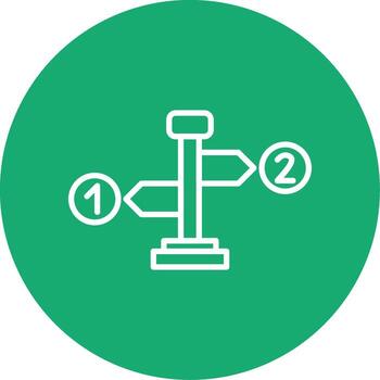 Step by Step Process Multi Color Circle vector