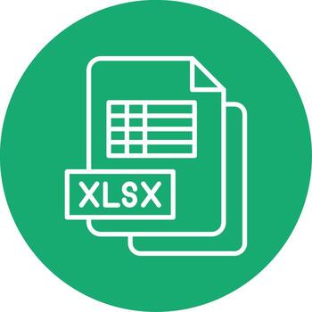 Excel XLSX Sheet Multi Color Circle vector