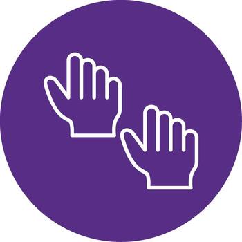 Sense of Touch Icon Multi Color Circle vector