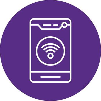 inalámbrico Wifi conexión multi color circulo vector