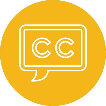 Closed Caption Service Multi Color Circle vector