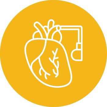 Cardiac Pacemaker Device Multi Color Circle vector