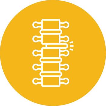 Spinal Bone Column Multi Color Circle vector