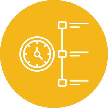 Project TimeGlyph Diagram Multi Color Circle vector