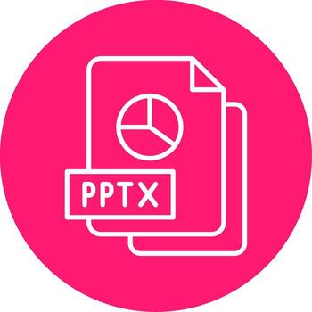 PowerPoint PPTX File Multi Color Circle vector