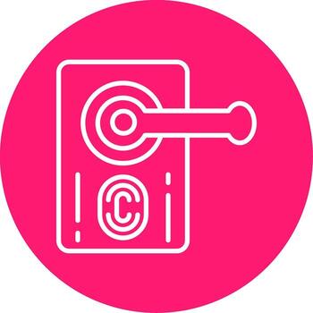 Secure Smart Lock Multi Color Circle vector