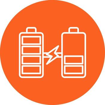 Lithium Ion Battery Multi Color Circle vector