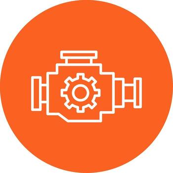 Automobile Car Engine Multi Color Circle vector