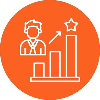 Career Growth Pathway Multi Color Circle vector