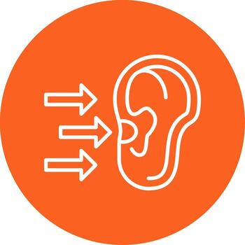 Inner Ear Structure Multi Color Circle vector