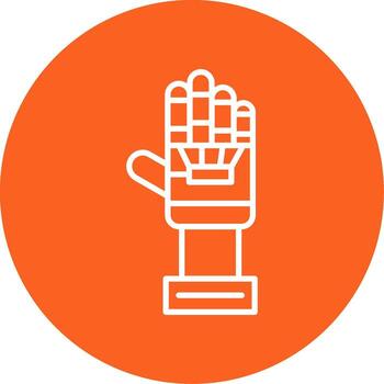 funcional protésico mano multi color circulo vector