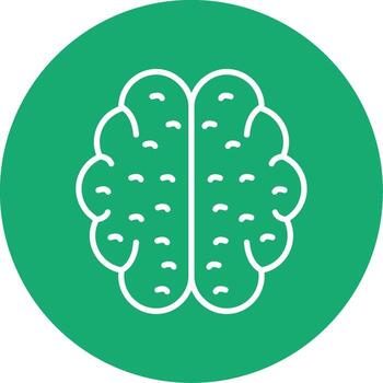 humano cerebro cognitivo función multi color circulo vector