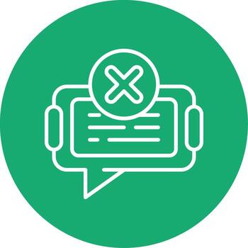 Delete Chat Message Multi Color Circle vector