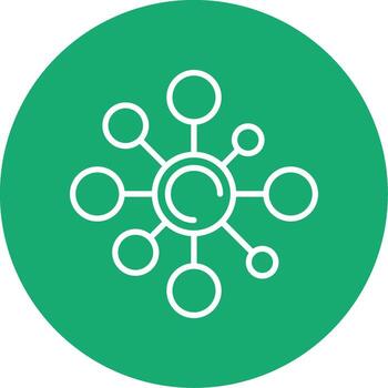 Molecule Structural Model Multi Color Circle vector