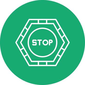 Red Stop Sign Multi Color Circle vector