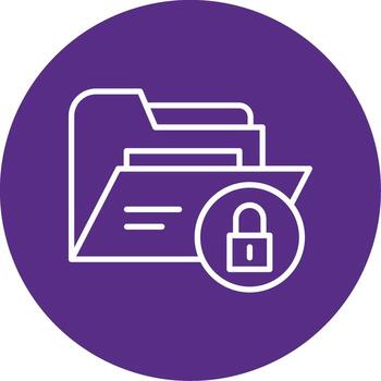 asegurado carpeta bloquear multi color circulo vector