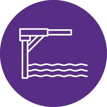 Jumping Springboard Platform Multi Color Circle vector