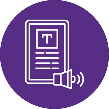 texto a habla dispositivo multi color circulo vector