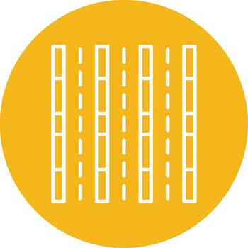 Open Road Highway Multi Color Circle vector